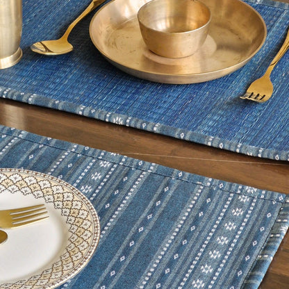 Woven Aegean Blue Hybrid Placemats