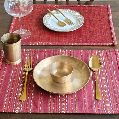 Woven Ruby Red Hybrid Placemats