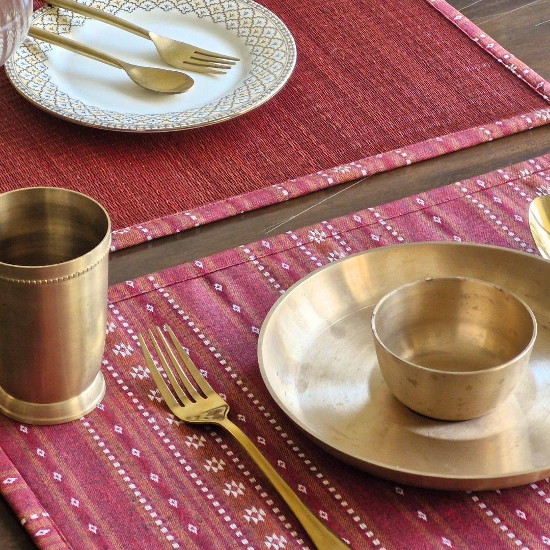 Woven Ruby Red Hybrid Placemats