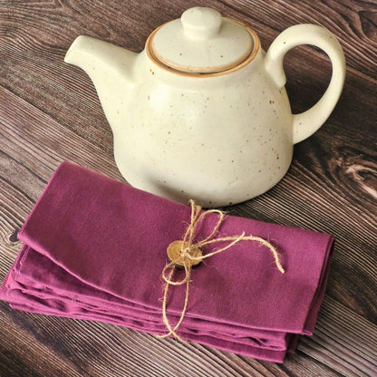 Cotton Table Napkins - Solid Mauve