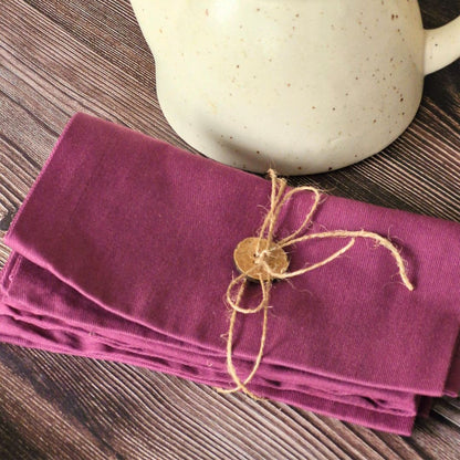 Cotton Table Napkins - Solid Mauve