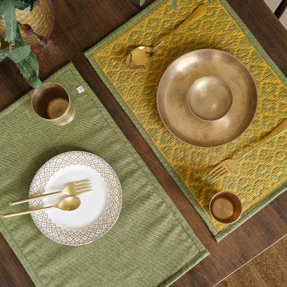 Woven Moss Green Hybrid Placemats