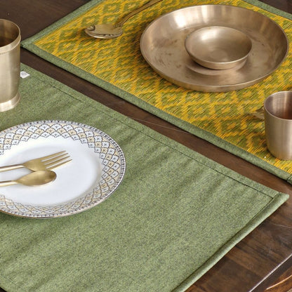 Woven Moss Green Hybrid Placemats
