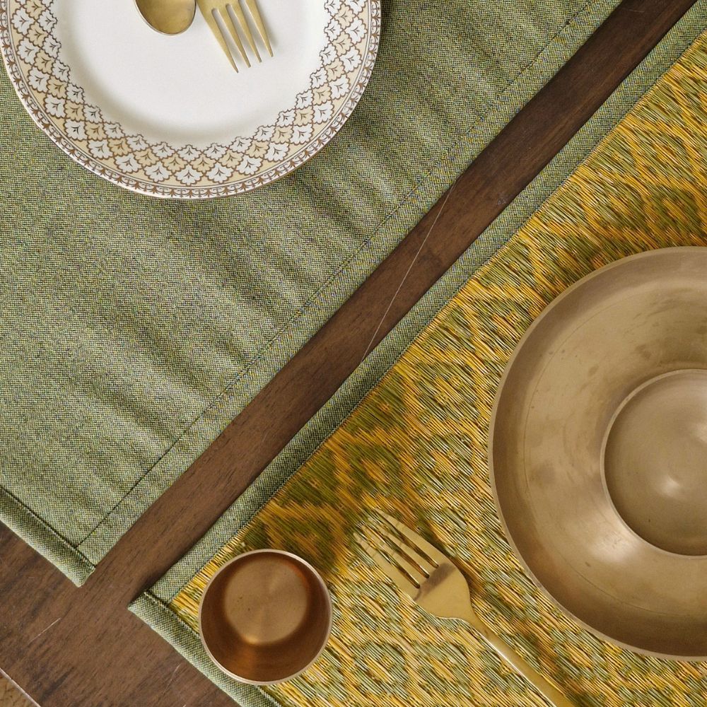 Woven Moss Green Hybrid Placemats