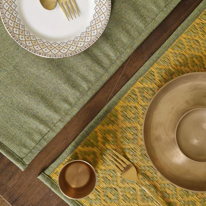 Woven Moss Green Hybrid Placemats
