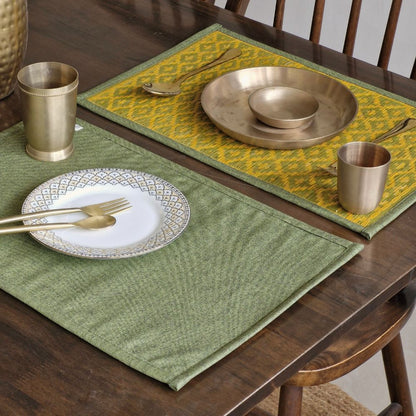 Woven Moss Green Hybrid Placemats