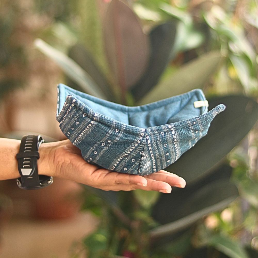 Wipeable & Reversible Pot Holder - Aegean Blue