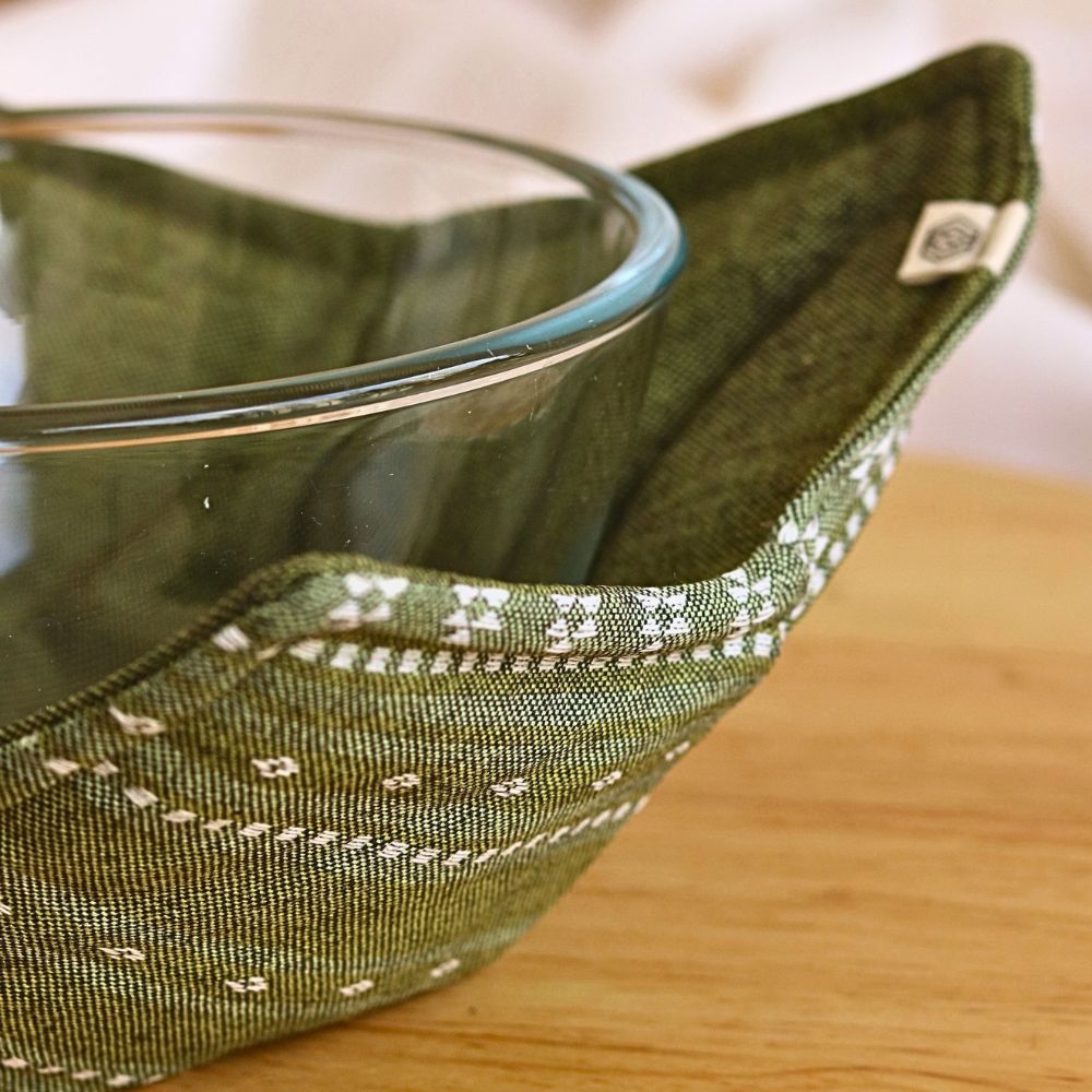 Wipeable & Reversible Pot Holder - Moss Green