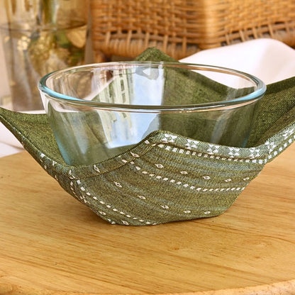 Wipeable & Reversible Pot Holder - Moss Green