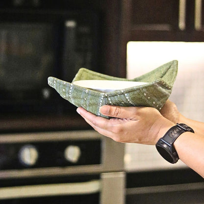 Wipeable & Reversible Pot Holder - Moss Green