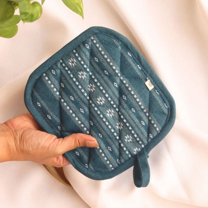 Woven Aegean Blue Mitten Pad