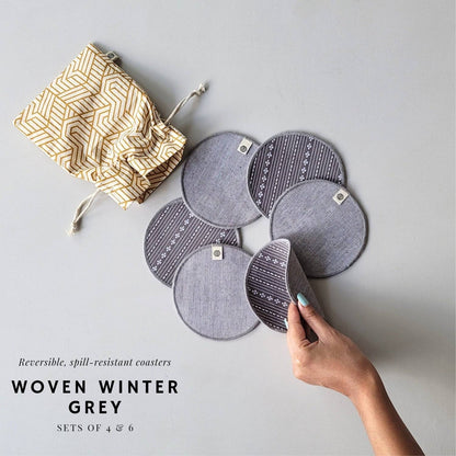 Cotton Coasters Gray