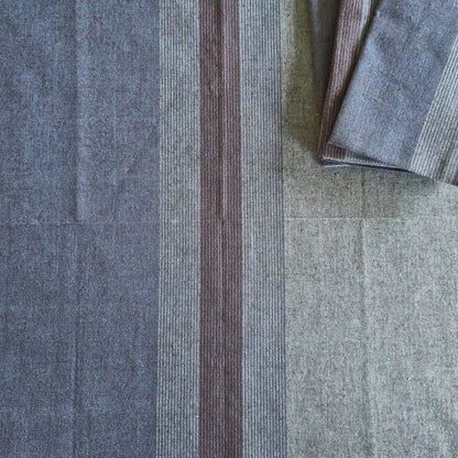 Aegean Blue cotton table napkins from The Yard House, set of 4, featuring bold colors and geometric patterns from the Bhuj...