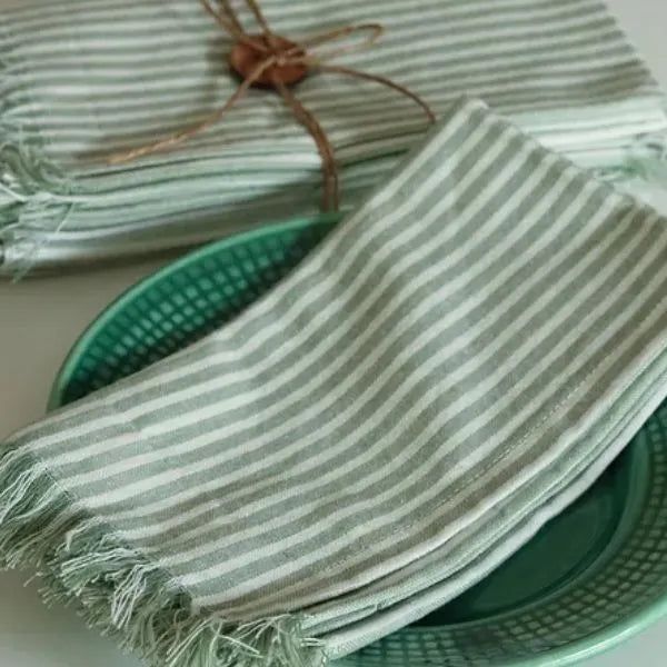 Cotton Table Napkins in Sage Mirage by The Yard House, available in sets of 4 or 6, perfect kitchen essentials for any tab...
