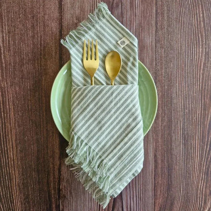 Cotton Table Napkins in Sage Mirage by The Yard House, set of 4 sage green napkins, perfect kitchen essentials for elegant...