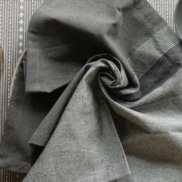 Cotton Table Napkins in Winter Grey by The Yard House, available in sets of 4 or 6, perfect kitchen essentials for stylish...