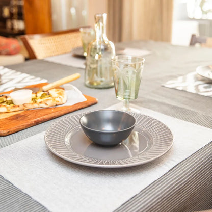Dark Slate Tablecloth by The Yard House in dark grey, available in rectangle (48”x72”), square (60”x60”), and round (60”) ...