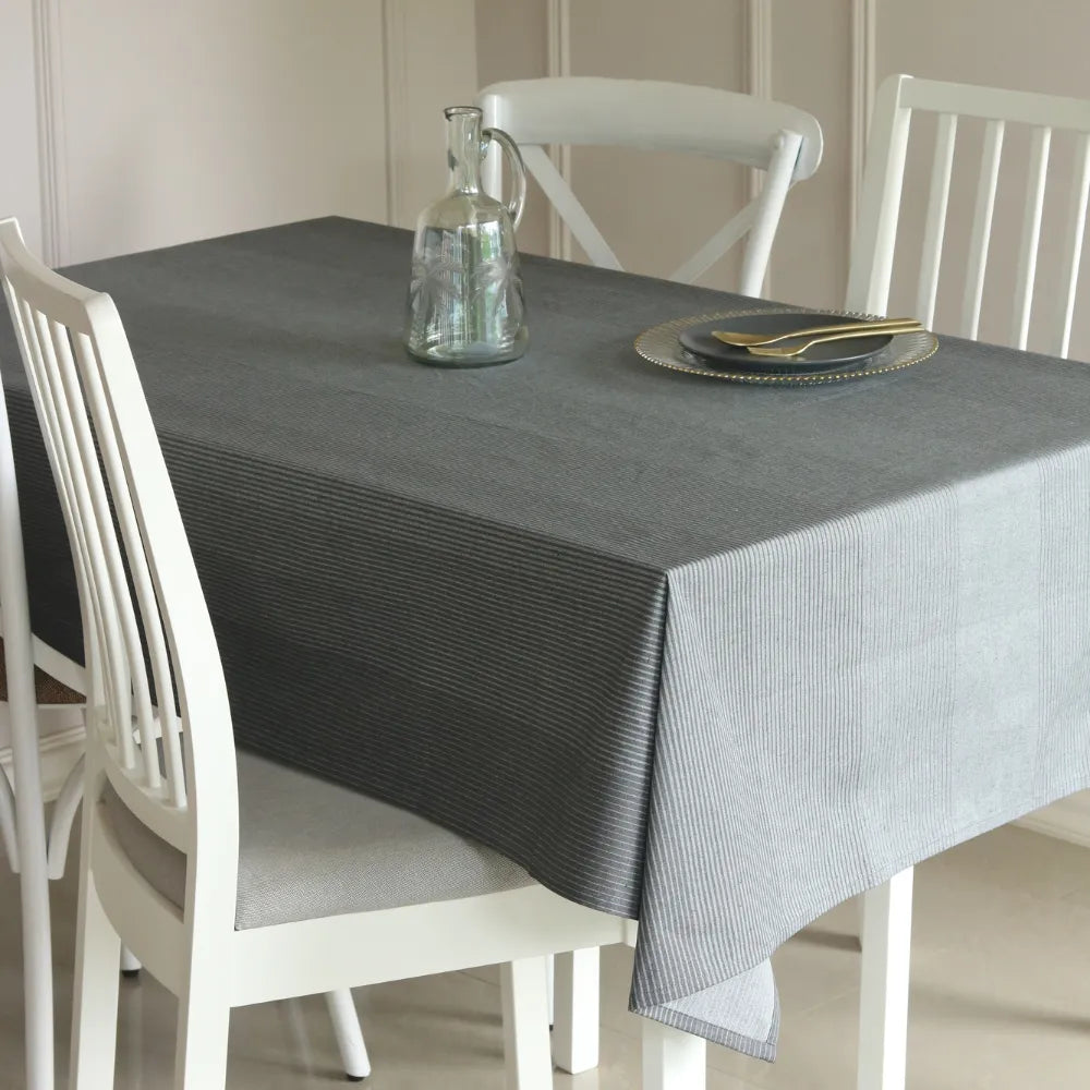 Dark Slate Tablecloth by The Yard House in dark grey, available in rectangle (48”x72”), square (60”x60”), and round (60”) ...