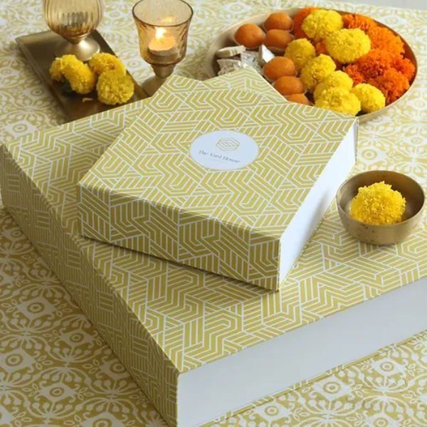 Large Hamper Gift Box from The Yard House, beautifully arranged in a colorful design, perfect for thoughtful gifting.