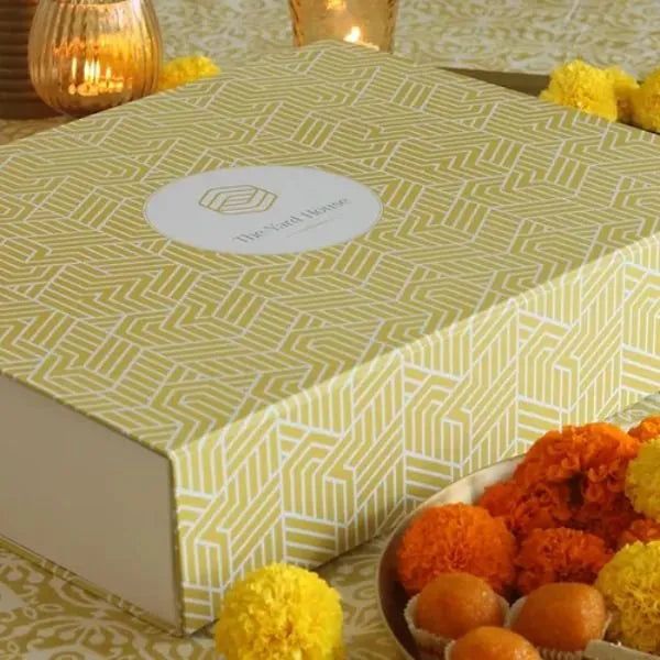 Large Hamper Gift Box by The Yard House, perfect for thoughtful gifting, measuring 16"x13"x3", ideal for gift bags.