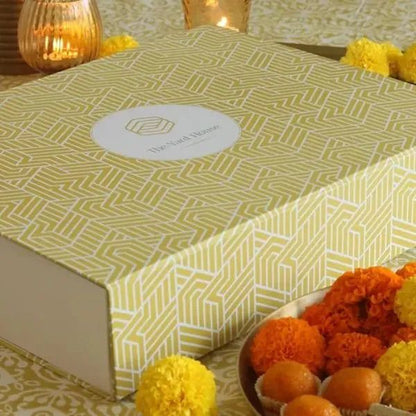 Large Hamper Gift Box by The Yard House, perfect for thoughtful gifting, measuring 16"x13"x3", ideal for gift bags.