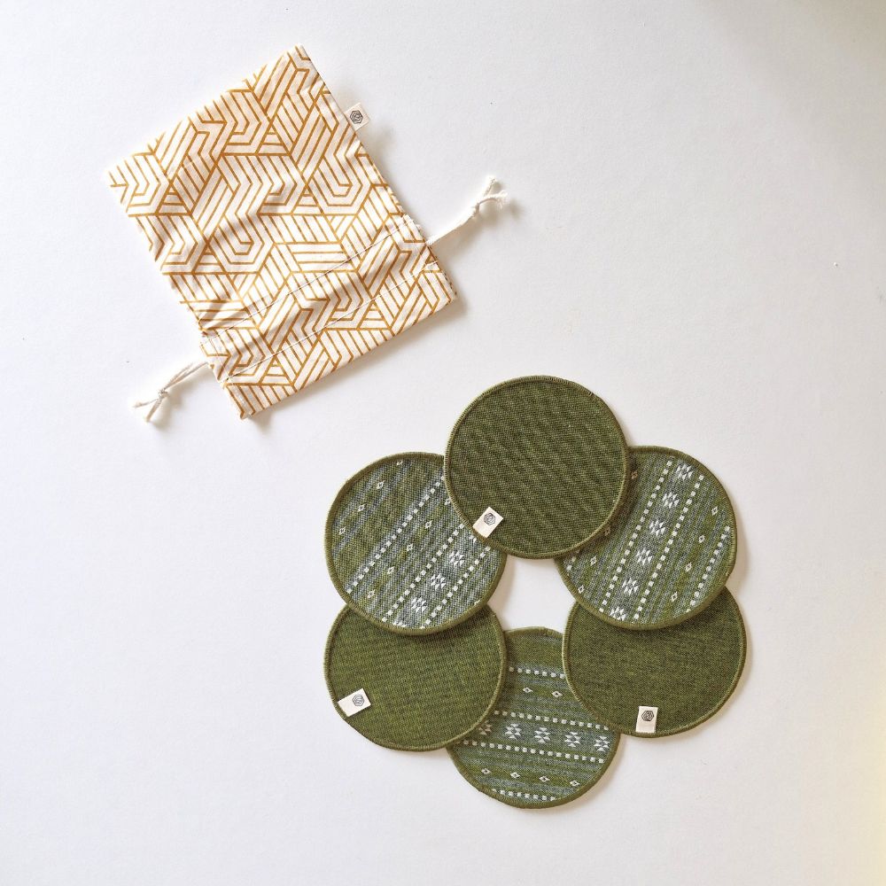 Cotton Coasters - Moss Green