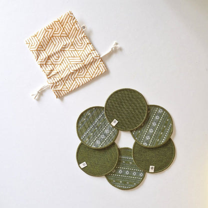 Cotton Coasters - Moss Green