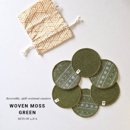 Cotton Coasters - Moss Green