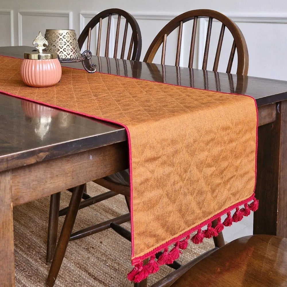 Serene Sunset Reversible Runner by The Yard House, featuring abstract geometric patterns in neutral tones, available in 4,...